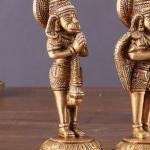 Brass Garuda & Hanuman Pair 4" | Divine Statues | Devotion, Strength & Service | 600g Intricate Handcrafted Idols | Home Temple Spiritual Decor | Jaipurio